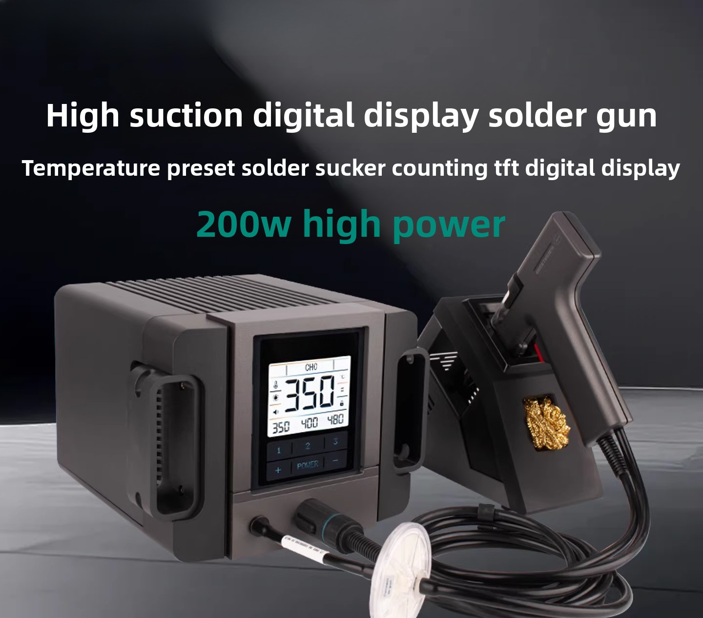 Desoldering Pump Electric Vacuum Station - Elektrikli Lehim Sökme Pompası 200W Yüksek